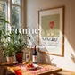 Frame Mockup in Kitchen, ISO A DIN Ratio, Thin Wood Frame, PSD Mockup, Minimal Modern Home Interior Design Mockup