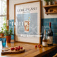 Frame Mockup in Kitchen, ISO A DIN Ratio, Thin Wood Frame, PSD Mockup, Minimal Modern Home Interior Design Mockup