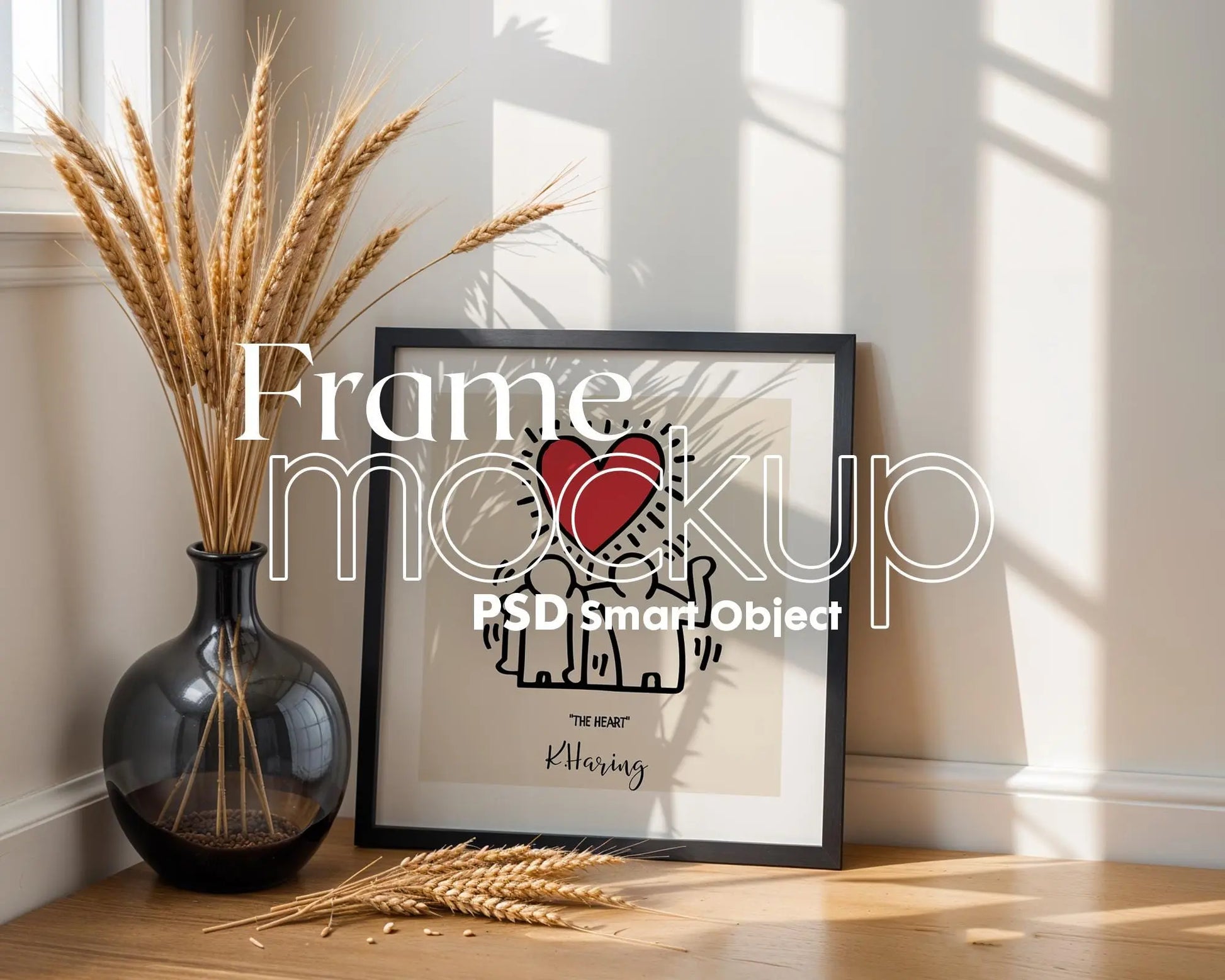 Square Frame Mockup PSD, Square Mockup Frame PSD, Interior Square Art Frame, Interior Poster Frame, Square Poster Frame Mockup PSD
