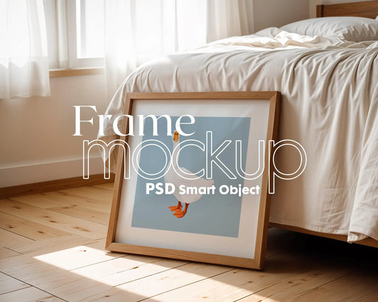 Square Frame Mockup PSD, Square Mockup Frame PSD, Interior Square Art Frame, Interior Poster Frame, Square Poster Frame Mockup PSD