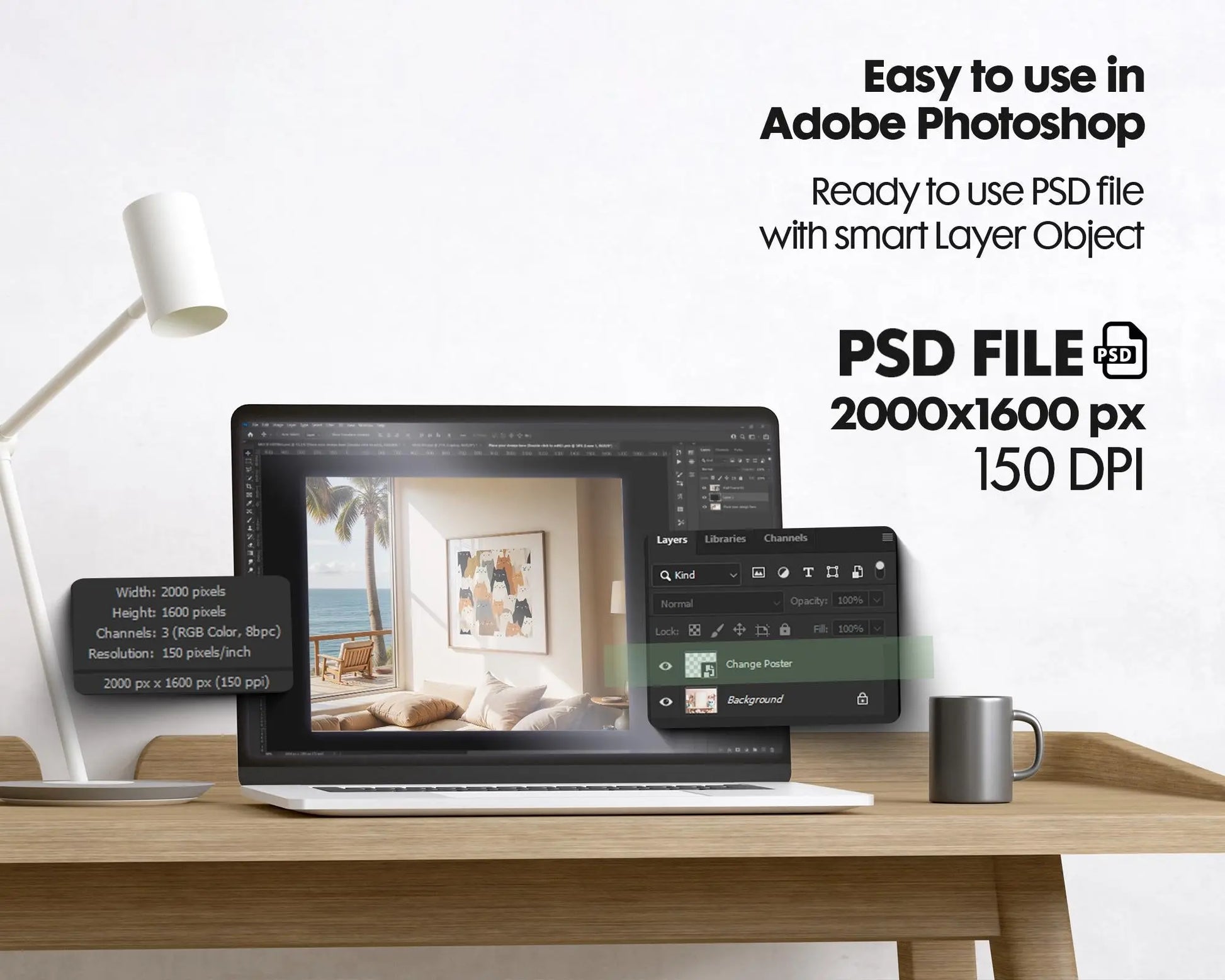 Square Frame Mockup PSD, Square Mockup Frame PSD, Interior Square Art Frame, Interior Poster Frame, Square Poster Frame Mockup PSD