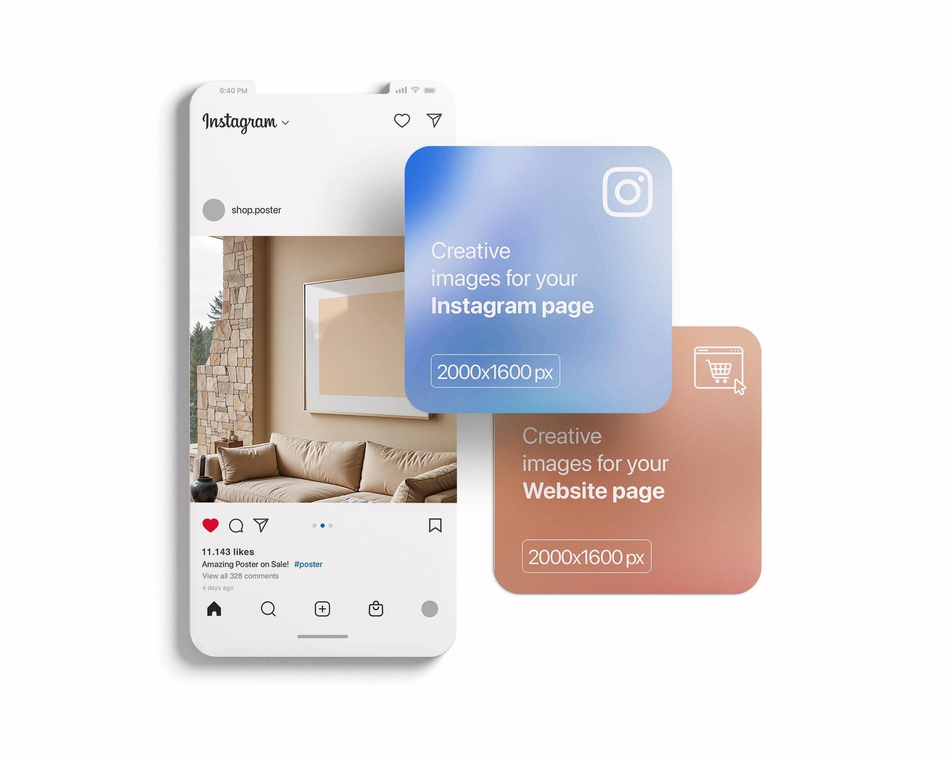 Square Frame Mockup PSD, Square Mockup Frame PSD, Interior Square Art Frame, Interior Poster Frame, Square Poster Frame Mockup PSD