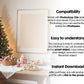 Christmas Frame Mockup PSD, Christmas Holiday Frame Mockup, Christmas Mockup Poster Presentation, Christmas Interior Frame Mockup