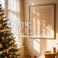 Christmas Frame Mockup PSD, Christmas Holiday Frame Mockup, Christmas Mockup Poster Presentation, Christmas Interior Frame Mockup