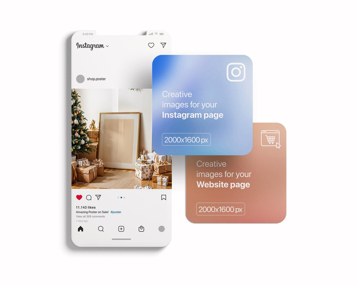 Christmas Frame Mockup PSD, Christmas Holiday Frame Mockup, Christmas Mockup Poster Presentation, Christmas Interior Frame Mockup