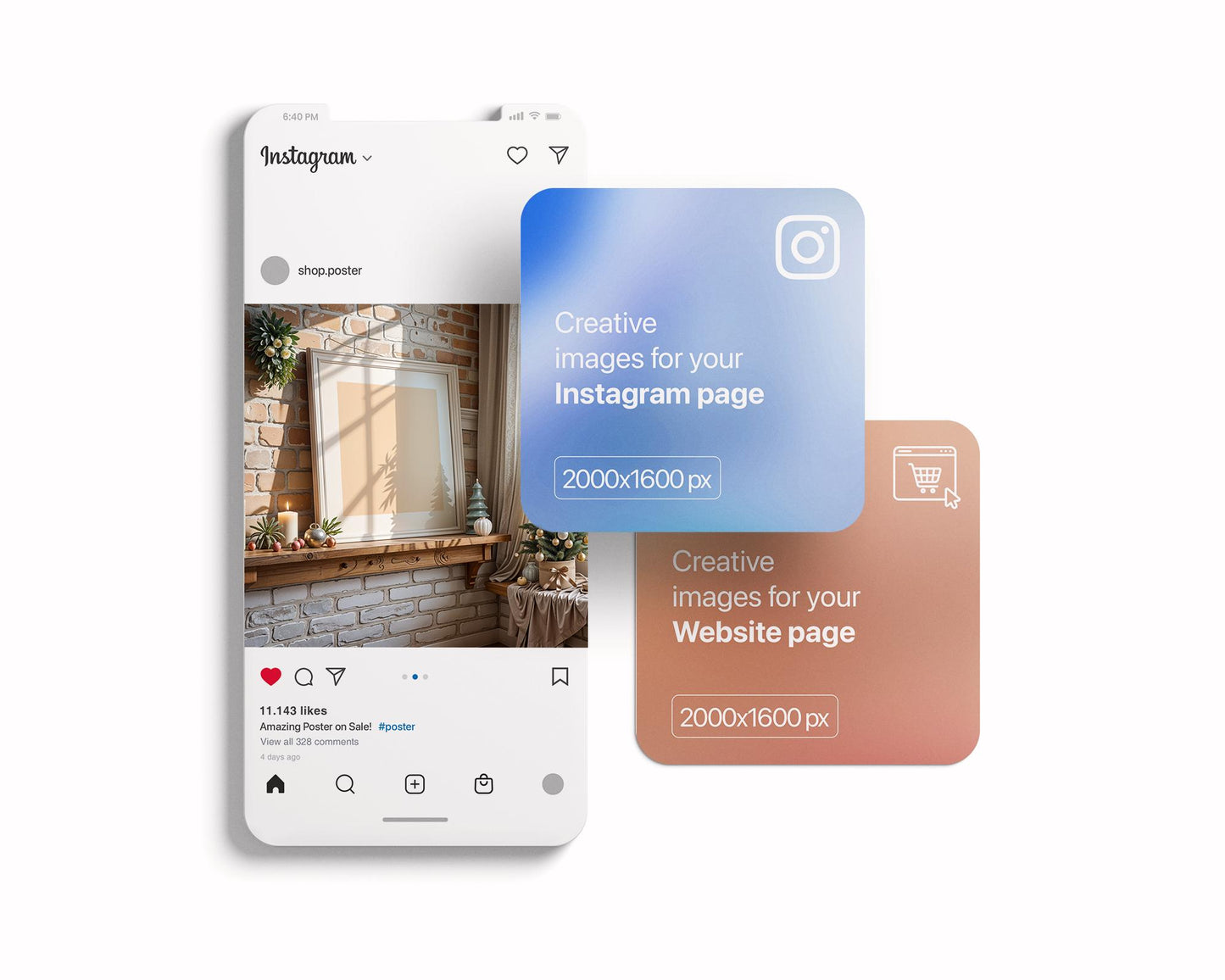 Christmas Frame Mockup PSD, Christmas Holiday Frame Mockup, Christmas Mockup Poster Presentation, Christmas Interior Frame Mockup