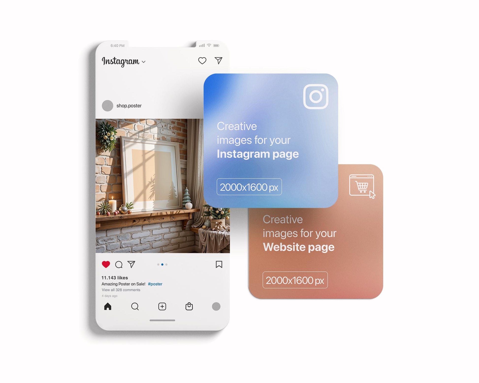 Christmas Frame Mockup PSD, Christmas Holiday Frame Mockup, Christmas Mockup Poster Presentation, Christmas Interior Frame Mockup