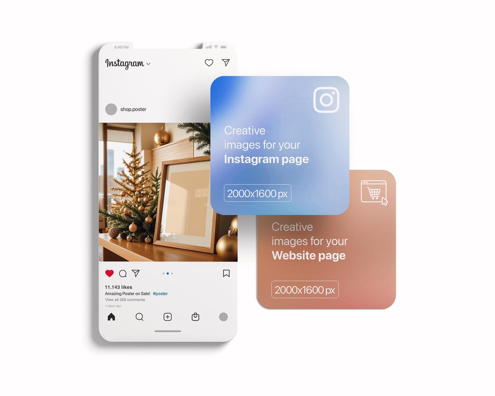 Christmas Frame Mockup PSD, Christmas Holiday Frame Mockup, Christmas Mockup Poster Presentation, Christmas Interior Frame Mockup