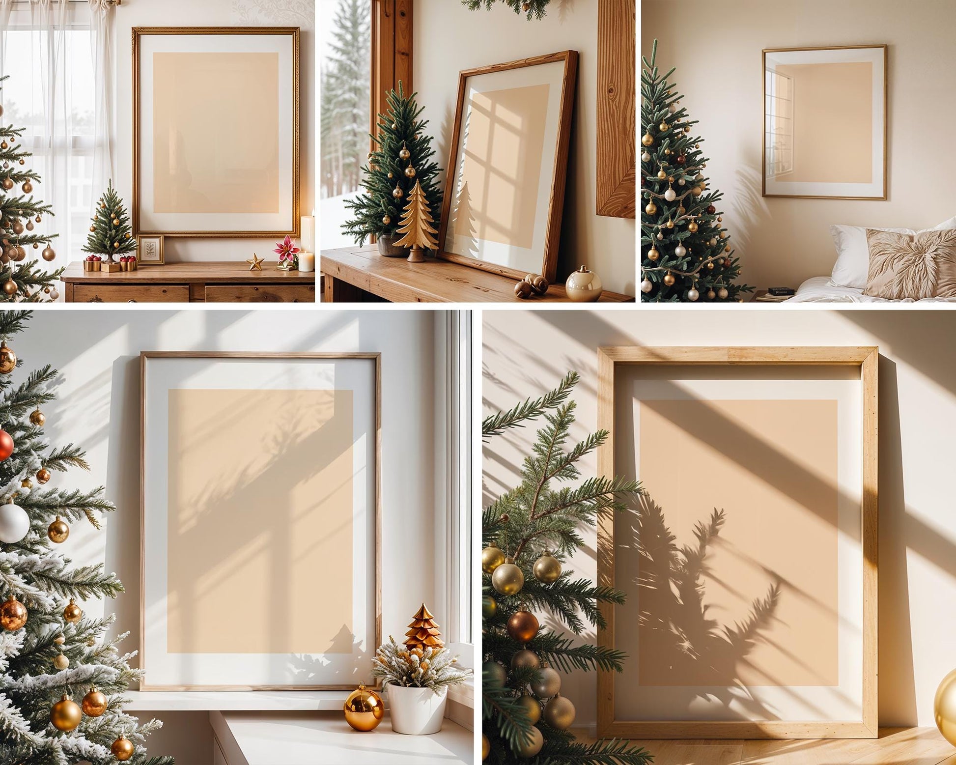 25 Christmas Frame Mockup Bundle PSD, Christmas Holiday Frame Mockup, Christmas Mockup Poster Presentation, Christmas Interior Frame Mockup