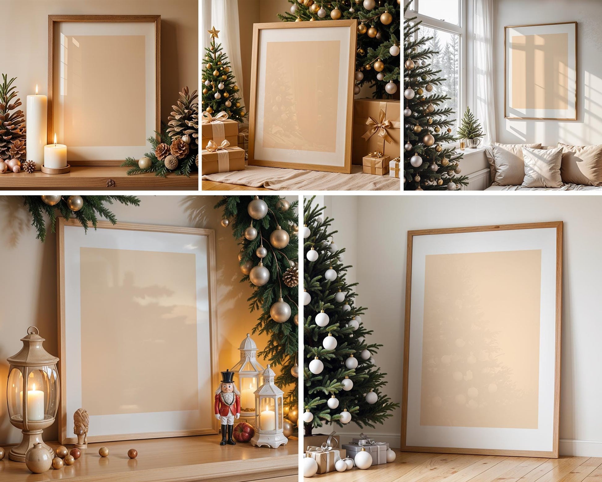 25 Christmas Frame Mockup Bundle PSD, Christmas Holiday Frame Mockup, Christmas Mockup Poster Presentation, Christmas Interior Frame Mockup