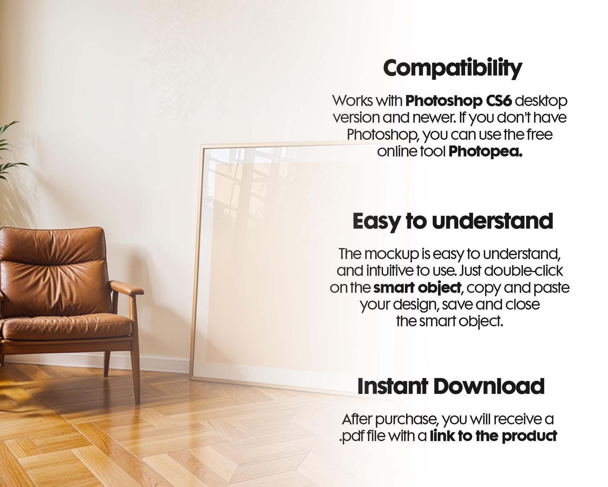 Square Frame Mockup PSD, Square Mockup Frame PSD, Interior Square Art Frame, Interior Poster Frame, Square Poster Frame Mockup PSD