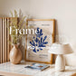 Blank Wooden Poster Frame Mockup, Minimalist Frame Mockup for Digital Download, Posters and Artwork Smart Object Instant Download