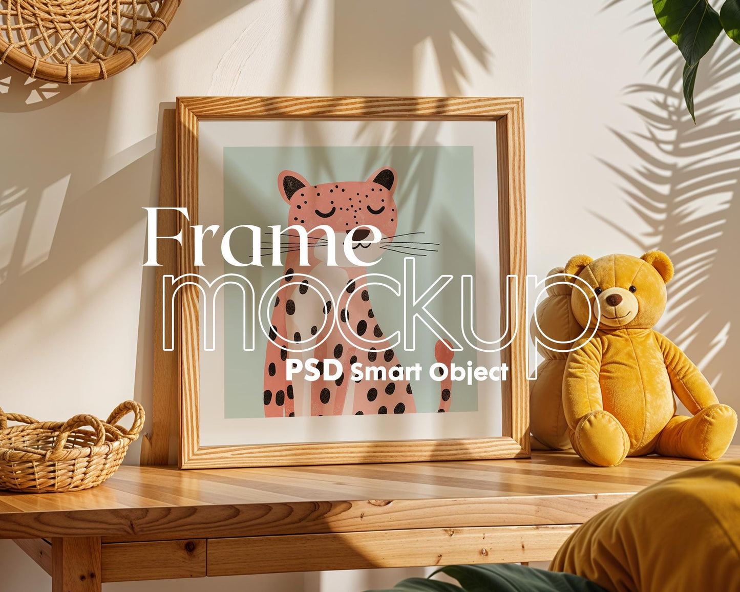 Square Frame Mockup PSD, Square Mockup Frame PSD, Interior Square Art Frame, Interior Poster Frame, Square Poster Frame Mockup PSD