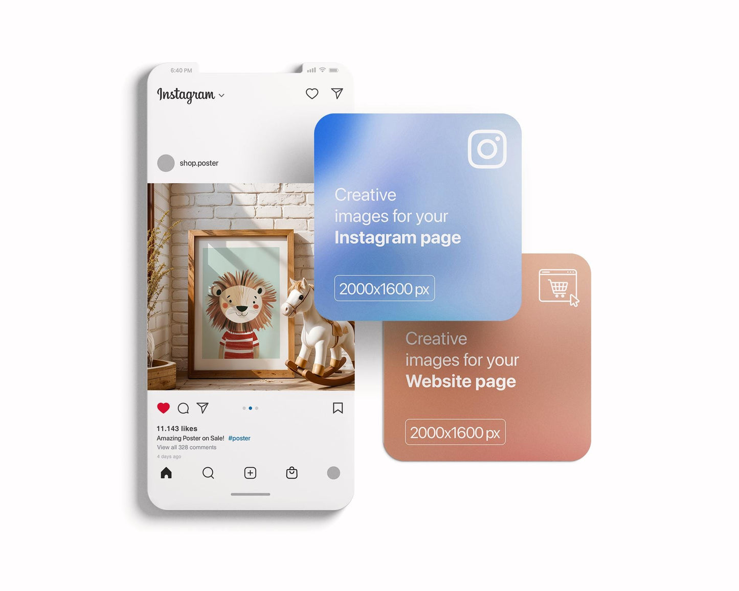 Frame Nursery Mockup in Home Interior PSD | Nursery Frame Mockup Frames | Nursery Wall Poster | Poster Shop Mockup