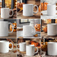 150 Halloween Mug PNG Bundle - Spooky Coffee Mug Designs, Pumpkin Witch Clipart, Mug Digital Sublimation Mockup