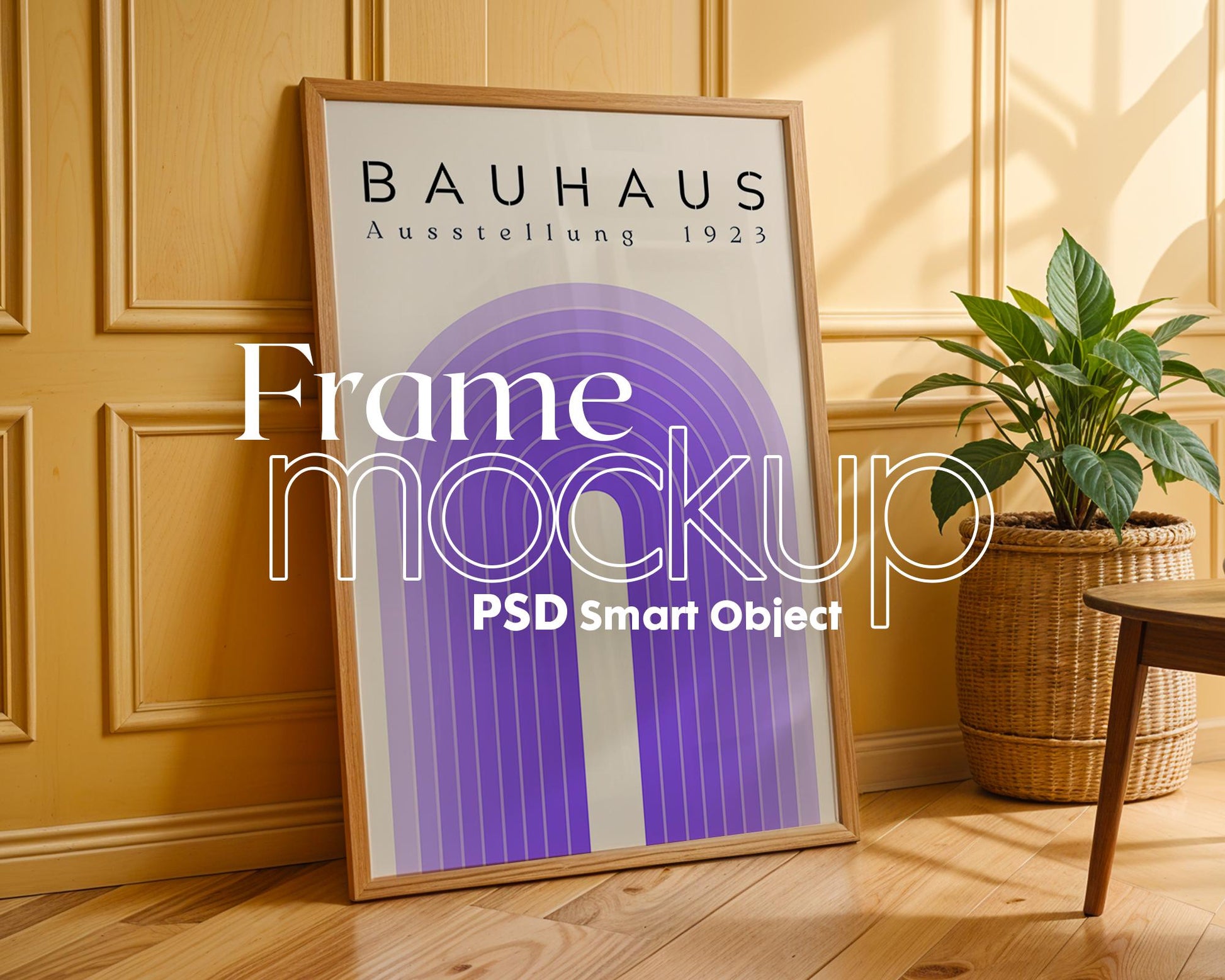Vertical Frame Mockup in Home Interior | Frame Mockup Frames | Interior Poster Mockup PSD | Interior Poster Shop Mockup