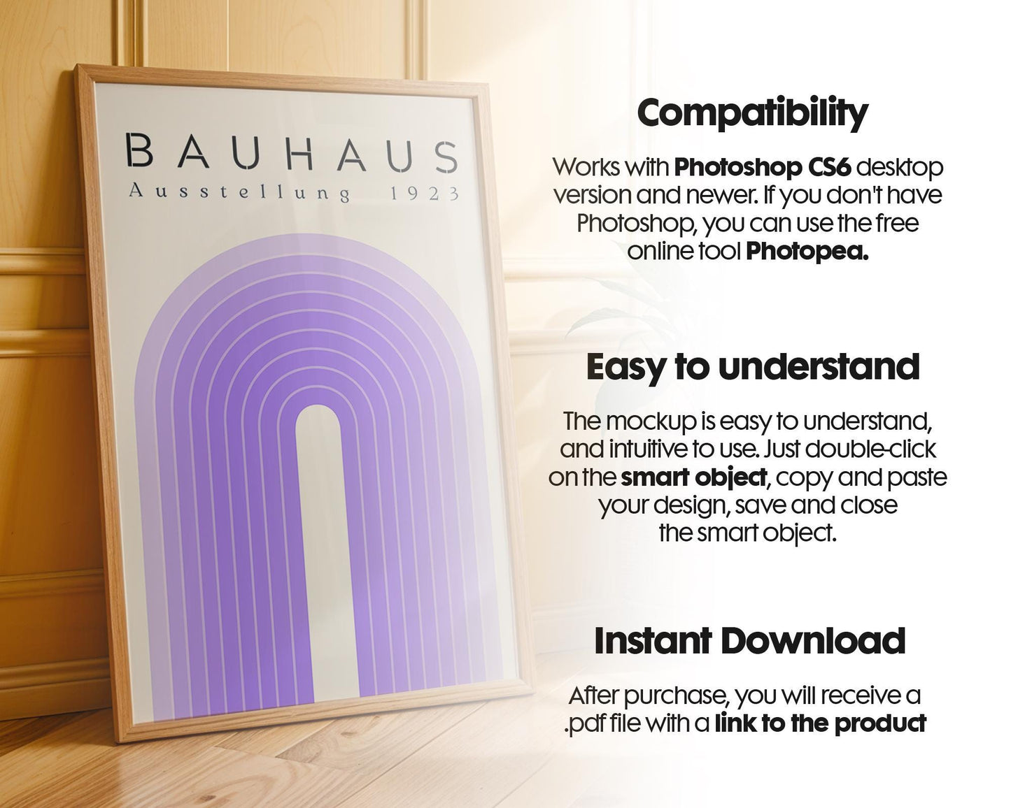 Vertical Frame Mockup in Home Interior | Frame Mockup Frames | Interior Poster Mockup PSD | Interior Poster Shop Mockup