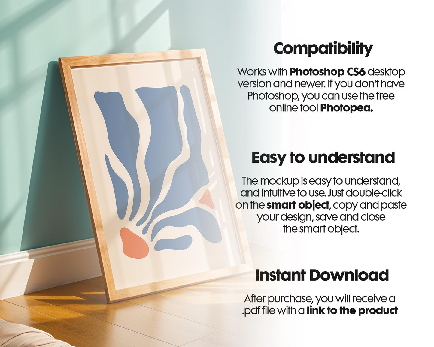 Frame Mockup Collection | DIN A Artwork Mockup Frames | Wall Art, Digital Prints, and Poster Shop Mockup