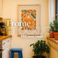 Kitchen Frame Mockup | DIN A Artwork Mockup Frames | Aesthetic Interior Vertical Wood Frame Mockup | Poster Mockup Templete PSD