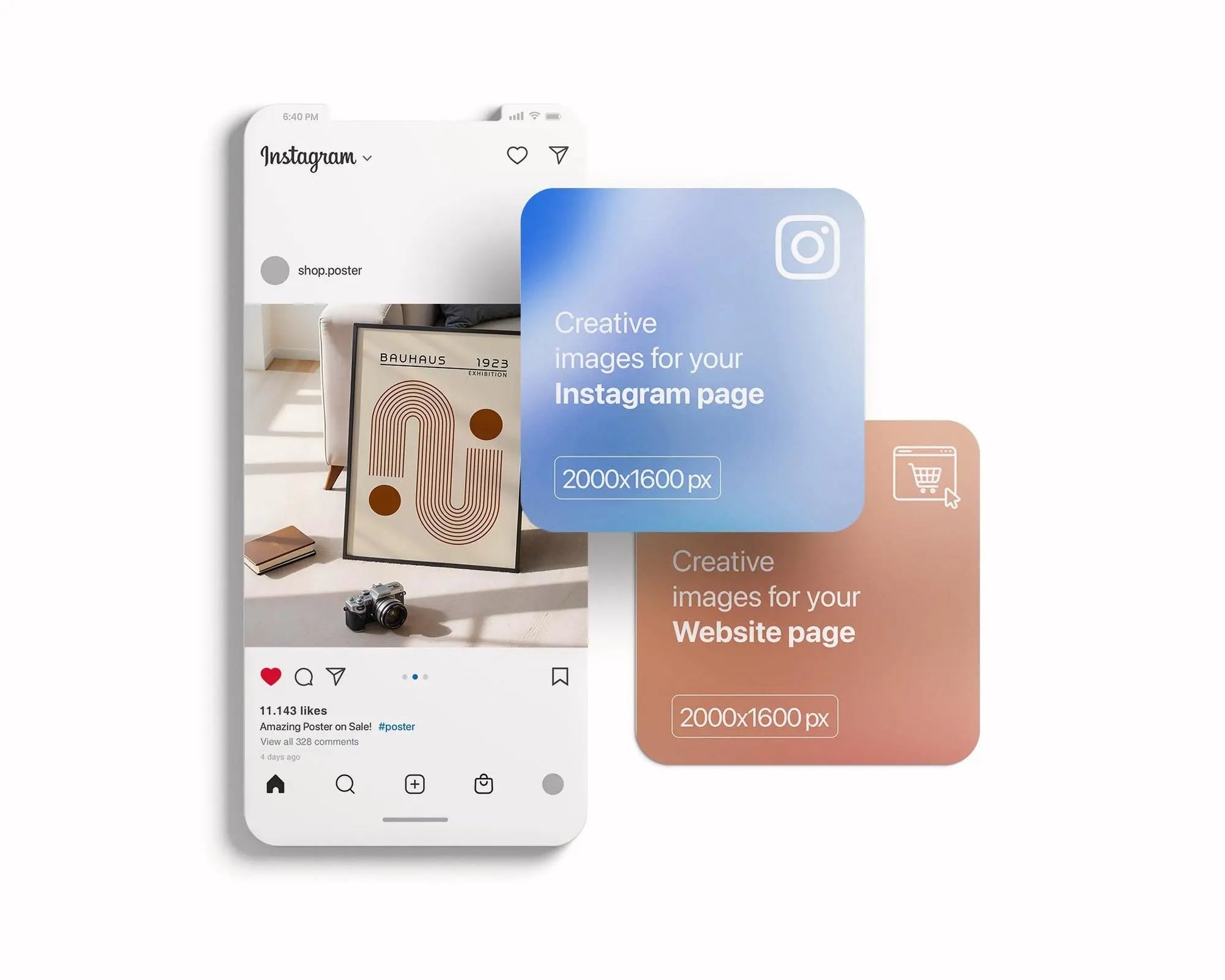 Wooden Frame Leaning on the Wall Mockup PSD | Frame Mockup Frames | Interior Wall Poster | Interior Poster Shop Mockup