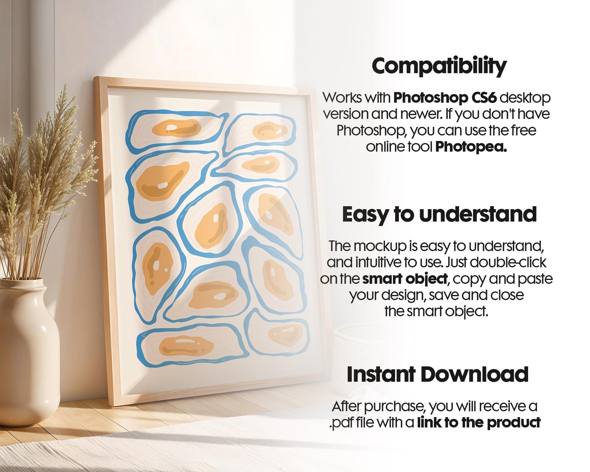 Interior Frame Mockup PSD | Frame Mockup Frames | Interior Wall Poster | Interior Poster Shop Mockup