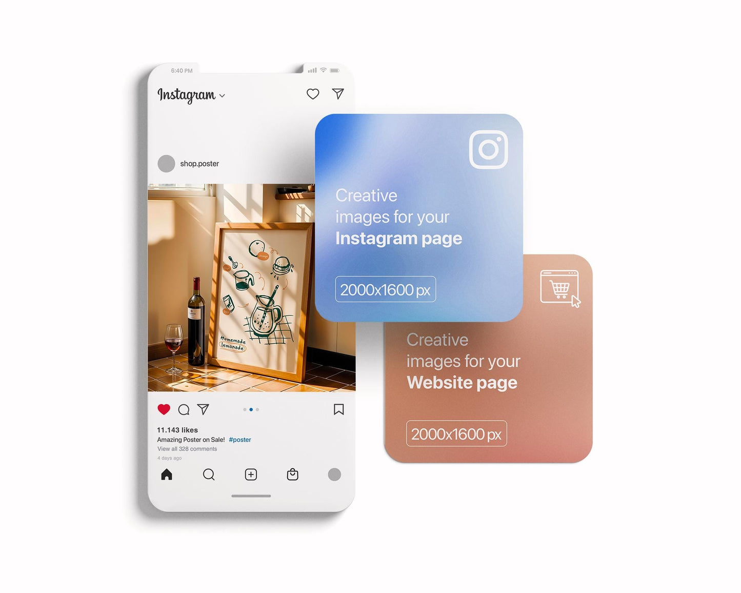 Kitchen Frame Mockup | Minimal Kitchen Frame Mockup Boho Interior | Poster Mockup Templete PSD