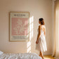 Frame Mockup with Person, Frame Mockup Bedroom, Vertical Frame Mockup Bedroom, Glass Reflection Mockup, PSD Smart Object