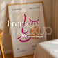 Frame Mockup in Bedroom, ISO A DIN Ratio, Thin Wood Frame, PSD Mockup, Frame Mockup Minimal Home Interior