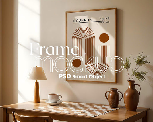 Frame Mockup in Home Interior | Frame Mockup Frames | Interior Wall Poster | Interior Poster Shop Mockup