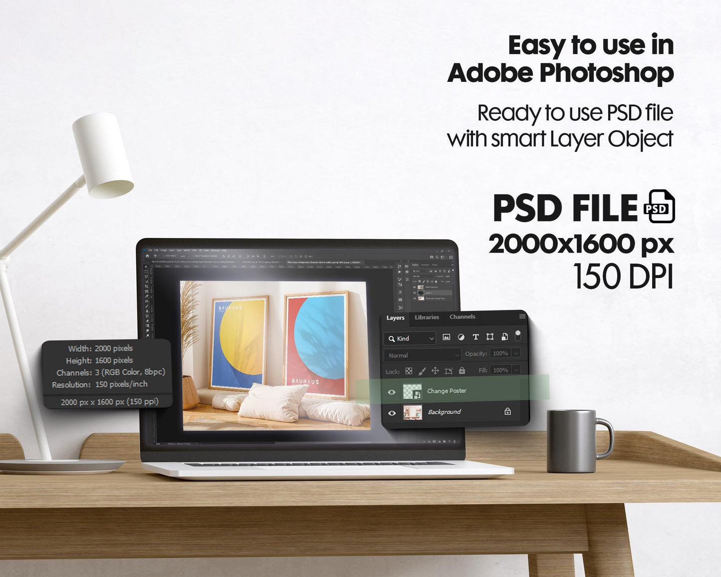 2 Frames Mockup PSD, Mockup Frames, Double Frames Mockup, Set of 2 Mock Up, Wall Art Display, Poster Mockup, Interior Wall Poster Mockup PSD