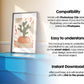 Blank Wooden Poster Frame Mockup, Minimalist Frame Mockup for Digital Download, Posters and Artwork Smart Object Instant Download