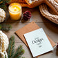 Christmas Card Mockup, White Blank Card Mockup PSD, Invite Card Mockup, Festive Greeting Card Mockup, PSD Smart Object