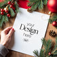 Christmas Card Mockup, White Blank Card Mockup PSD, Invite Card Mockup, Festive Greeting Card Mockup, PSD Smart Object