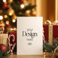 Christmas Card Mockup, White Blank Card Mockup PSD, Invite Card Mockup, Festive Greeting Card Mockup, PSD Smart Object