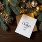 Christmas Card Mockup, White Blank Card Mockup PSD, Invite Card Mockup, Festive Greeting Card Mockup, PSD Smart Object