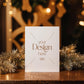 Christmas Card Mockup, White Blank Card Mockup PSD, Invite Card Mockup, Festive Greeting Card Mockup, PSD Smart Object