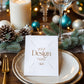 Christmas Card Mockup, White Blank Card Mockup PSD, Invite Card Mockup, Festive Greeting Card Mockup, PSD Smart Object