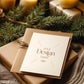 Christmas Card Mockup, White Blank Card Mockup PSD, Invite Card Mockup, Festive Greeting Card Mockup, PSD Smart Object