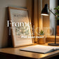 Soft Aesthetic Interior Frame Mockup | ISO A DIN Ratio | Thin Wood Frame | PSD Mockup | Frame Mockup Midcentury Minimal Home Interior