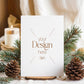 Christmas Card Mockup, White Blank Card Mockup PSD, Invite Card Mockup, Festive Greeting Card Mockup, PSD Smart Object