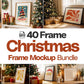 40 Christmas Frame Mockup Bundle PSD, Christmas Holiday Frame Mockup, Christmas Mockup Poster Presentation, Christmas Interior Frame Mockup