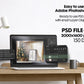 Christmas Frame Mockup PSD, Christmas Holiday Frame Mockup, Christmas Mockup Poster Presentation, Christmas Interior Frame Mockup