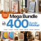 400+ Frames Mockup PSD Bundle Set, Frame Mockup Bundle, 400+ PSD Wall Mockup Frame, PSD Frames Bundle, Mega Bundle Frames Mockup