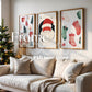 Christmas 3 Frame Mockup PSD, Christmas Holiday Frame Mockup, Christmas Mockup Poster Presentation, Christmas Interior Frame Mockup