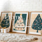 Christmas 3 Frame Mockup PSD, Christmas Holiday Frame Mockup, Christmas Mockup Poster Presentation, Christmas Interior Frame Mockup