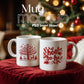 Christmas Mug Mockup PSD, Winter White Ceramic Cup Mockup Coffee Mug Mockups, White Coffee Mug 11oz Holidays Mockup