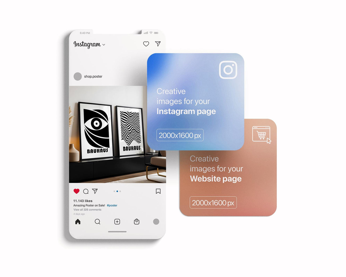 Blank Wooden Poster Frame Mockup, Minimalist Frame Mockup for Digital Download, Posters and Artwork Smart Object Instant Download