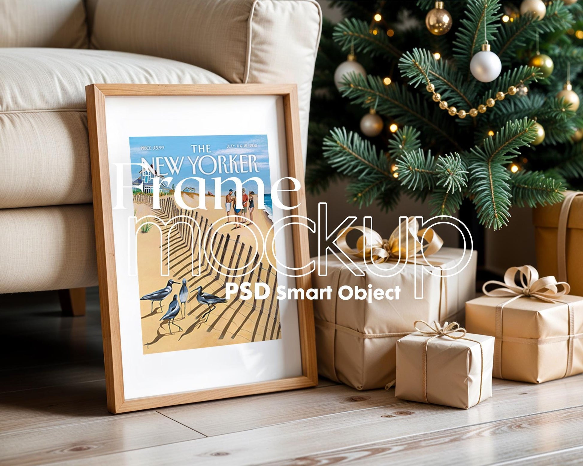 Christmas Frame Mockup PSD, Christmas Holiday Frame Mockup, Christmas Mockup Poster Presentation, Christmas Interior Frame Mockup