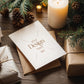 Christmas Card Mockup, White Blank Card Mockup PSD, Invite Card Mockup, Festive Greeting Card Mockup, PSD Smart Object