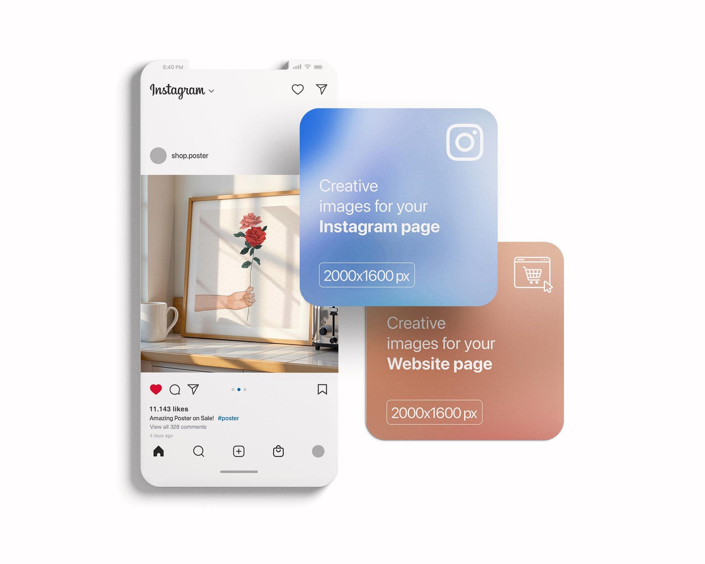 Square Frame Mockup PSD, Square Mockup Frame PSD, Interior Square Art Frame, Interior Poster Frame, Square Poster Frame Mockup PSD